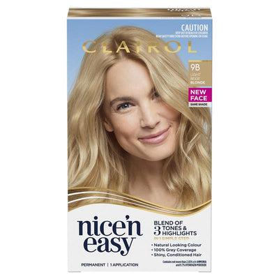 Clairol Nice N Easy 9B Light Beige Blonde Permanent Hair Colour - 173g