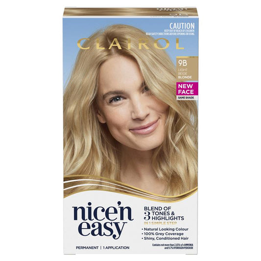 Clairol Nice N Easy 9B Light Beige Blonde Permanent Hair Colour - 173g – view 2
