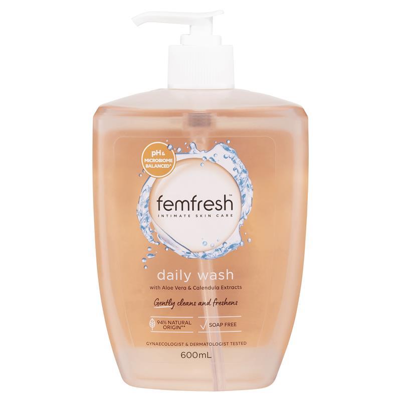 Femfresh pH Balanced Daily Intimate Wash 600ml – Aloe Vera & Calendula