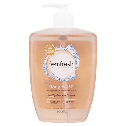 Femfresh pH Balanced Daily Intimate Wash 600ml – Aloe Vera & Calendula
