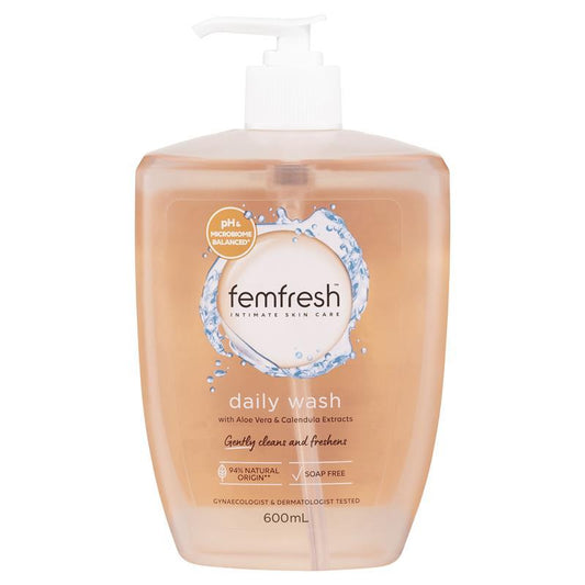 Femfresh pH Balanced Daily Intimate Wash 600ml – Aloe Vera & Calendula