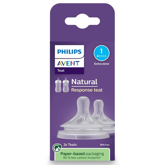 Avent Natural Response Teats 3 Month+ Flow 4 - 2 Pack