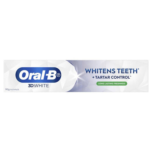 Oral-B 3D White Long Lasting Freshness Whitening Toothpaste - 190g - Auzzistore