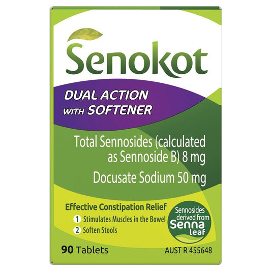 Senokot Dual Action 90 Tablets - Effective Constipation Relief
