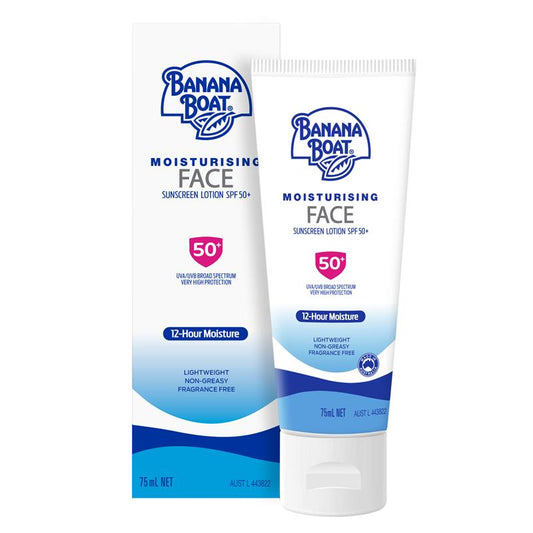 Banana Boat Moisturising Face Sunscreen Lotion SPF 50+ - 75ml
