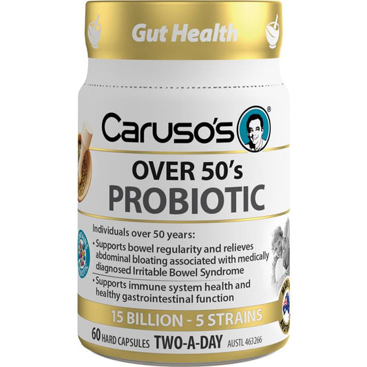 Caruso's Probiotic - Over 50s 60 Capsules - Digestive & Immune Support