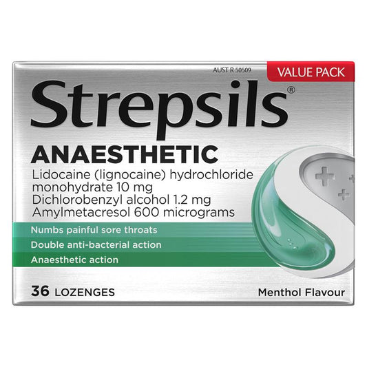 Strepsils Anaesthetic Menthol Lozenges - 36 Pack-Auzzi Store