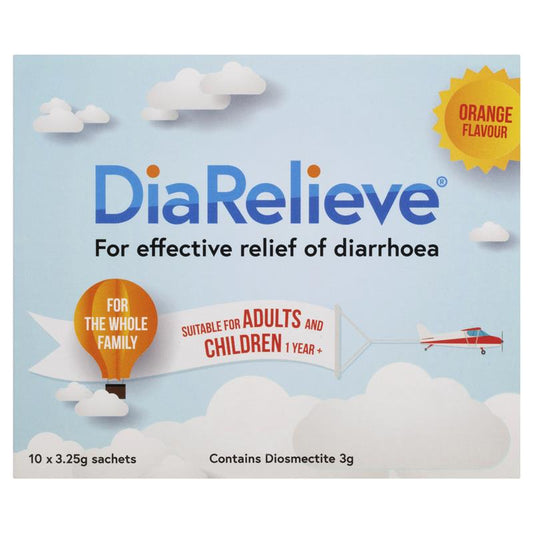 DiaRelieve 10 Sachets - Fast-Acting Diarrhoea Relief for All Ages - Auzzi Store