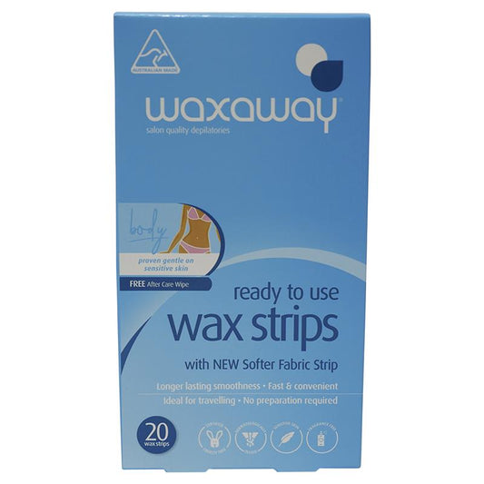Waxaway Ready-to-Use Sensitive Body Wax Strips – 20 Count – view 2 - Auzzistore