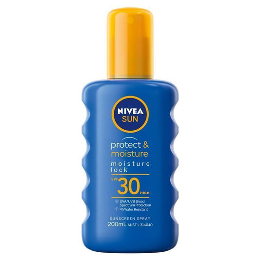 NIVEA Sun Protect & Moisture SPF30 Sunscreen Spray - 200mL-Auzzi Store