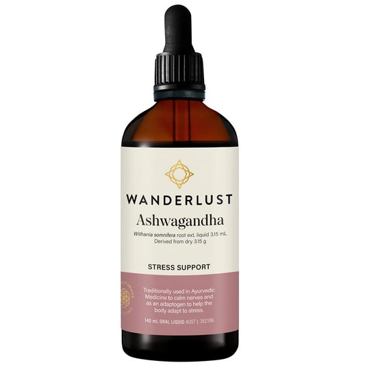 Wanderlust Ashwagandha Liquid Extract 140ml - Natural Stress Relief