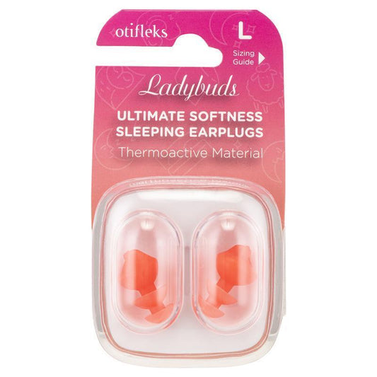 Otifleks Ladybuds Earplugs - Large (1 Pair) for Ultimate Sleep Comfort