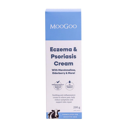 MooGoo Eczema & Psoriasis Cream with Marshmallow & Elderberry 200g - Soothing Relief for Skin Conditions – view 2 - Auzzistore