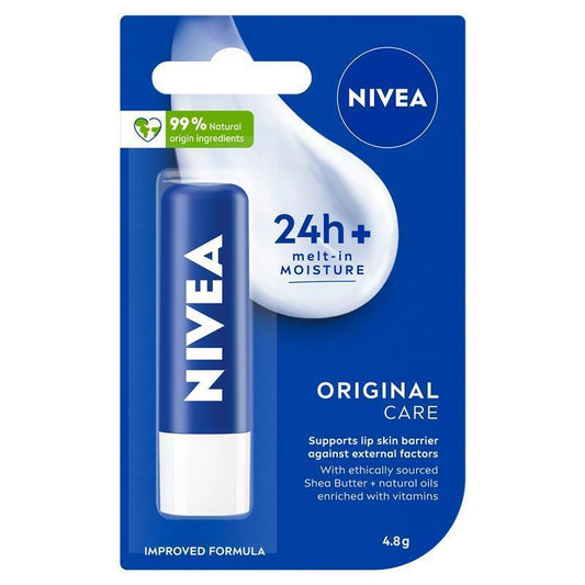 NIVEA Original Care Moisturising Lip Balm 4.8g - 24-Hour Hydration-Auzzi Store