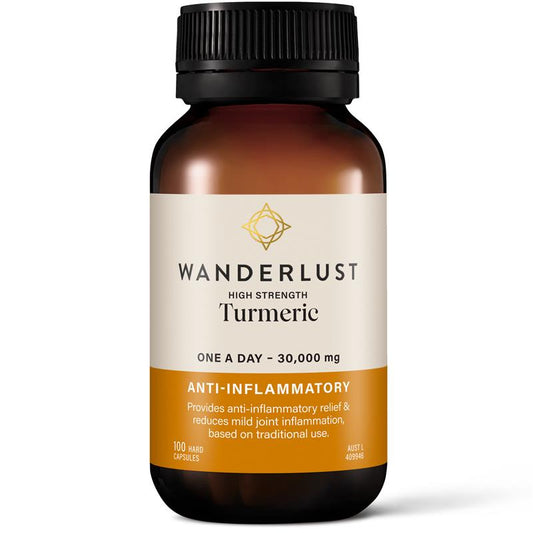 Wanderlust High Strength Turmeric - 100 Capsules-Auzzi Store
