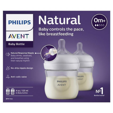Avent Natural Response Feeding Bottle 125ml - 2 Pack - Auzzistore