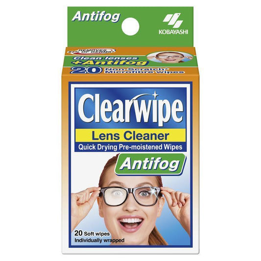 Clearwipe Antifog Lens Cleaner 20 Wipes - Dual Action Cleaning and Antifog-Auzzi Store