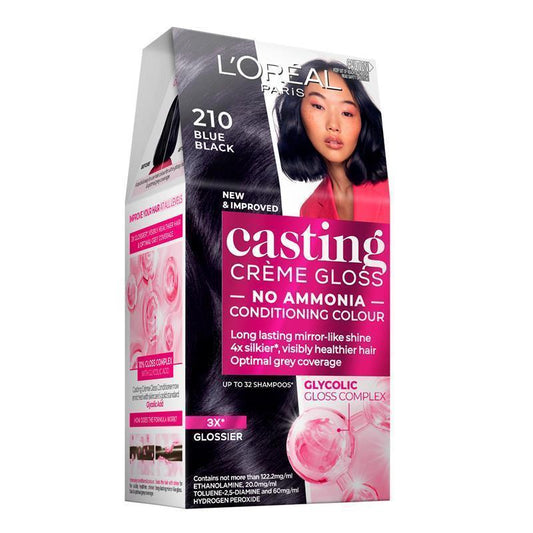 L'Oreal Paris Casting Creme Gloss - 210 Blue Black (Ammonia Free) - 1 Unit-Auzzi Store