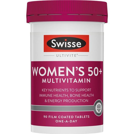 Swisse Women's 50+ Multivitamin with Vitamin D & B Vitamins - 90 Tablets