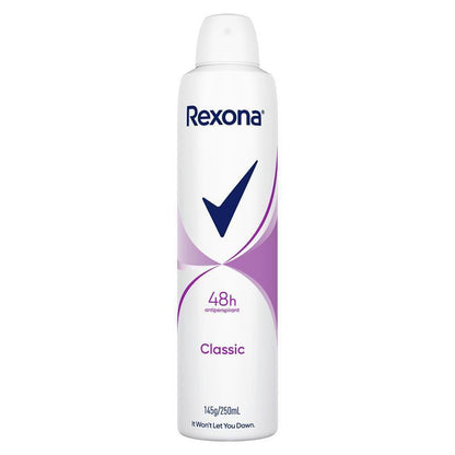 Rexona Women Classic 250ml Antiperspirant Deodorant - 48h Protection