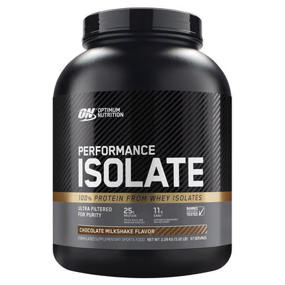 Optimum Nutrition Performance Isolate Chocolate Milkshake 2.28kg - Pure Whey Protein