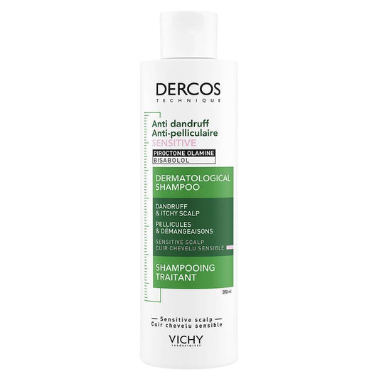 Dercos Anti-Dandruff Shampoo for Sensitive Scalp 200ml - Gentle & Effective