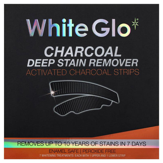 White Glo Charcoal Deep Stain Remover Strips 7 Pack - Whiter Teeth in 7 Days - Auzzi Store
