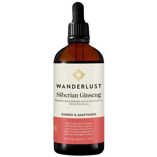 Wanderlust Siberian Ginseng Liquid Extract 140ml – Energy & Stress Support