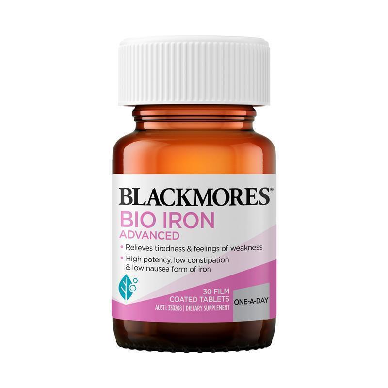 Blackmores Bio Iron Advanced High Potency Iron Supplement with Vitamins - 30 Tablets