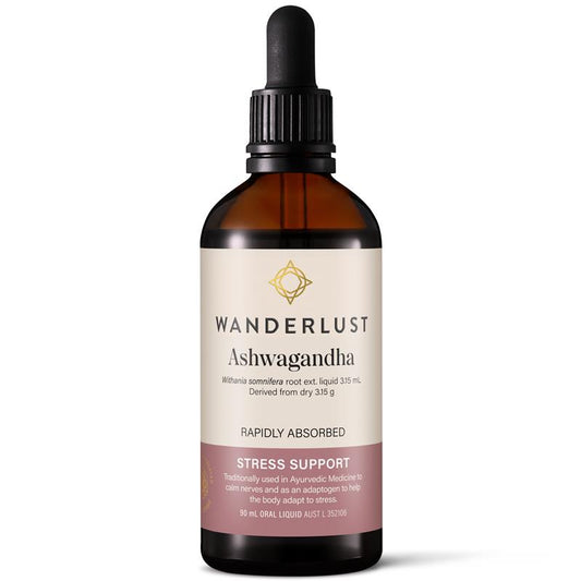 Wanderlust Ashwagandha Liquid Extract 90ml - Natural Stress Adaptogen