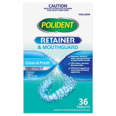 Polident Retainer and Mouthguard Cleanser 36 Tablets
