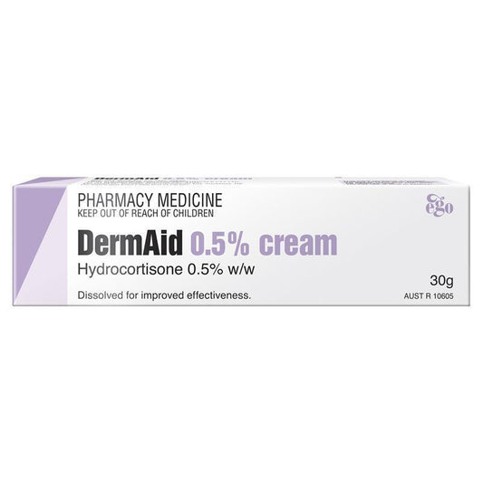 DermAid 0.5% Eczema Cream - 30g: Gentle Relief for Skin Irritations-Auzzi Store