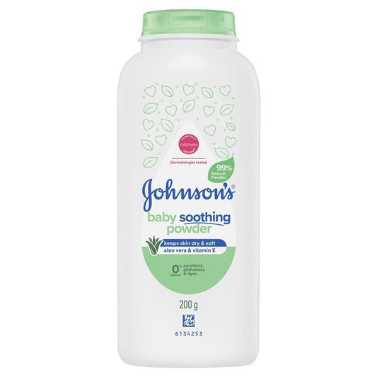 Johnsons Baby Pure Cornstarch Powder with Aloe & Vitamin E 200g