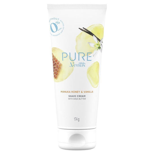 Gillette Venus Pure Manuka Honey & Vanilla Shave Cream 174g with Shea Butter