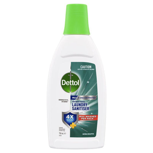 Dettol Max Concentrated Antibacterial Laundry Sanitiser Natural Eucalyptus - 750ml - Auzzistore