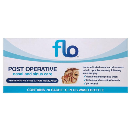 FLO Post Op Nasal Sachet - 70 Sachets for Sinus Recovery-Auzzi Store