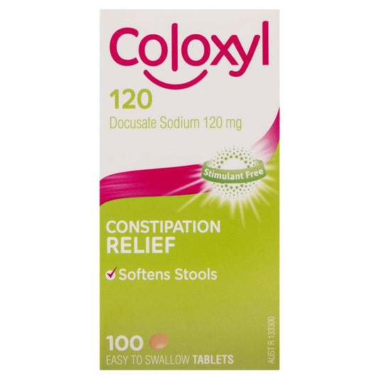 Coloxyl 120mg Stool Softener - 100 Tablets-Auzzi Store