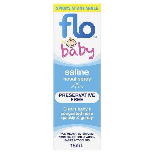 FLO Baby Saline Nasal Spray - 15ml Gentle Relief-Auzzi Store