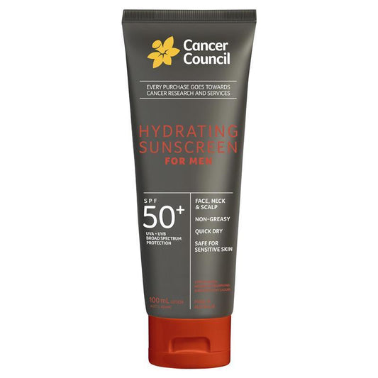 Cancer Council SPF50+ Hydrating Sunscreen for Men 100ml