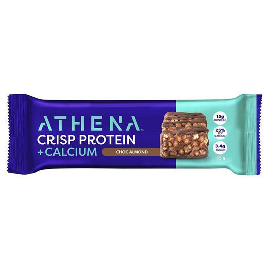 Athena Crisp Protein + Calcium Choc Almond Bar - 55g