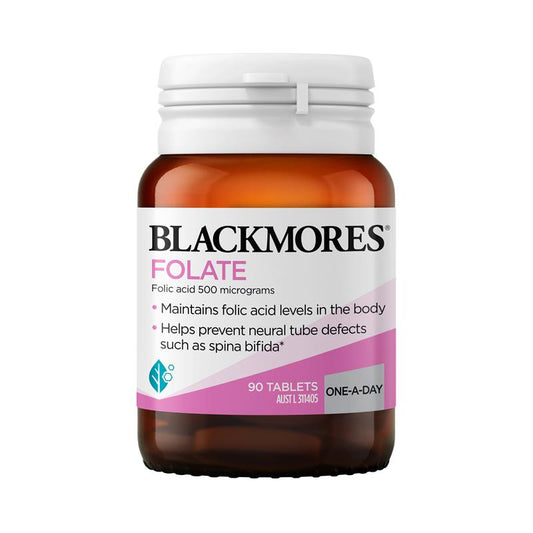 Blackmores Folate 500mcg 90 Tablets - Essential for Pregnancy-Auzzi Store