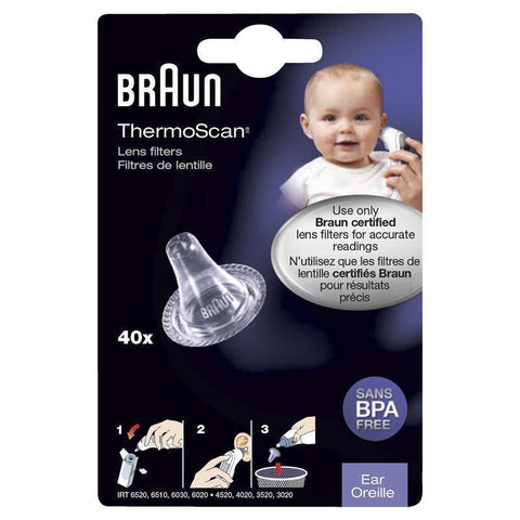 Braun Thermoscan Lens Filters LF40 - 40 Pack for Accurate Readings-Auzzi Store