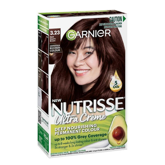 Garnier Nutrisse Permanent Hair Colour - Dark Quartz Brown 3.23-Auzzi Store