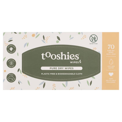 Tooshies Dry Wipes - 70 Pack