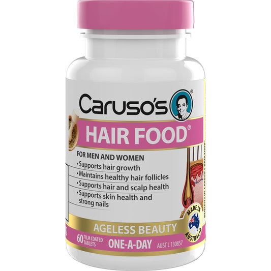 Caruso’s Hair Food Supplement 60 Tablets – Supports Hair Growth & Nail Health - Auzzistore