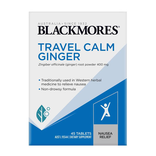 Blackmores Travel Ginger 45 Tablets - Natural Motion Sickness Relief-Auzzi Store
