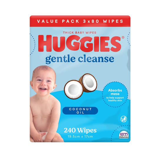Huggies Coconut Baby Wipes - 3x80 Wipes – view 2
