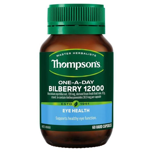 Thompson's One-A-Day Bilberry 12000mg - 60 Capsules for Eye Health-Auzzi Store
