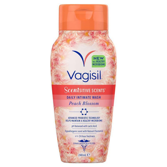 Vagisil Peach Blossom Intimate Wash for Sensitive Skin 240ml - Auzzistore