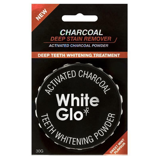 White Glo Activated Charcoal Teeth Polishing Powder 30g - Natural Stain Remover - Auzzi Store